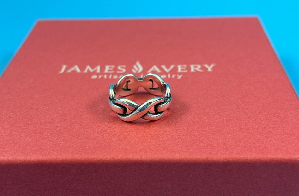 James Avery Retired 925 Sterling Silver Bold Infinity Band Ring Size 7.5